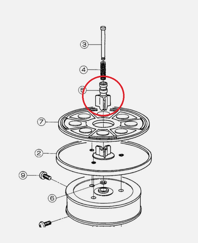 U modelů Akai GX-630D, GX-635D, GX-636 a GX-747 je to skutečně jedna z častějších mechanických závad, se kterou se lze při renovacích setkat. Tento díl je navíc dobře viditelný, takže jeho poškození bývá patrné na první pohled. Při výměně doporučujeme zároveň vyměnit i pružinu.